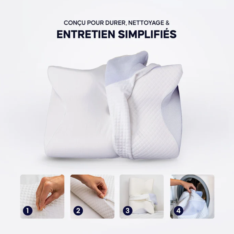 Oreiller ergonomique cervical à mémoire de forme HV 2.0