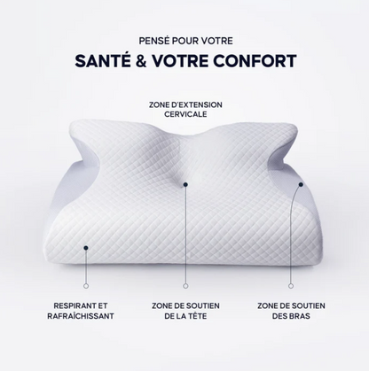 Oreiller ergonomique cervical à mémoire de forme HV 2.0